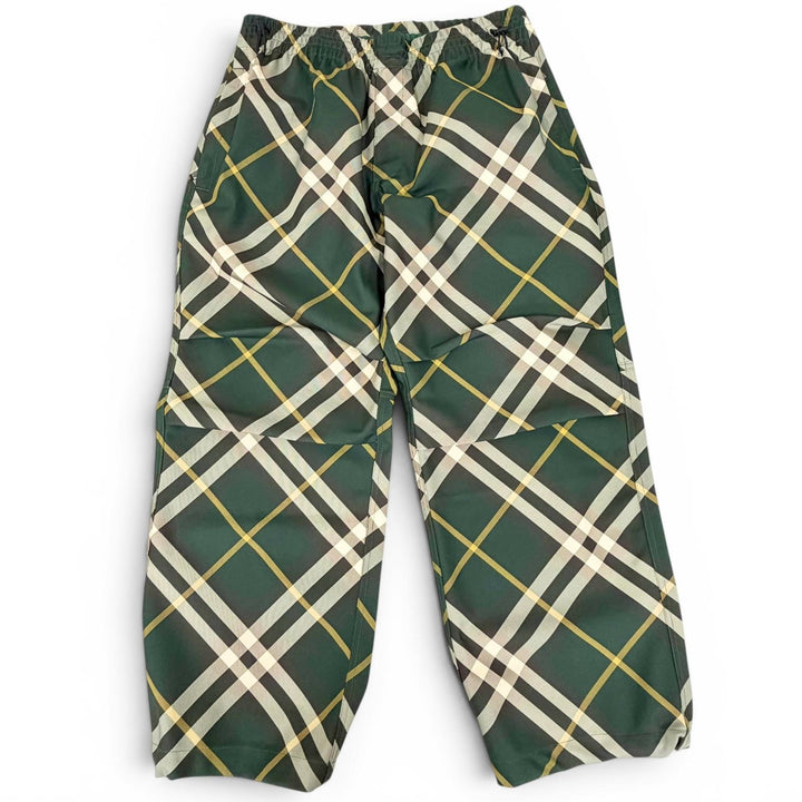 Pristine BURBERRY Pants Logo patch check pattern easy pants Green mens L 8085091