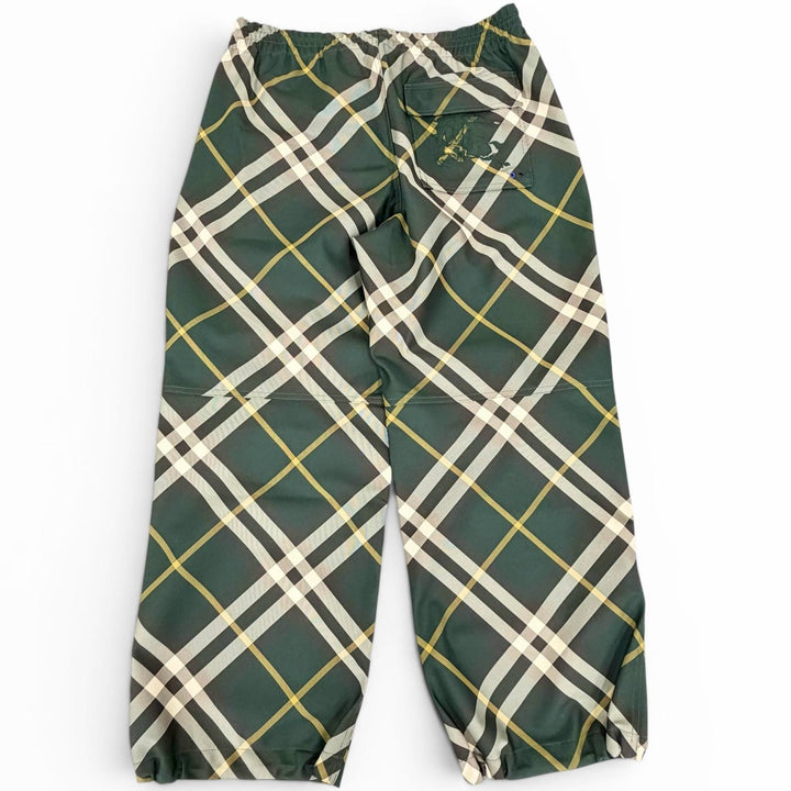 Pristine BURBERRY Pants Logo patch check pattern easy pants Green mens L 8085091