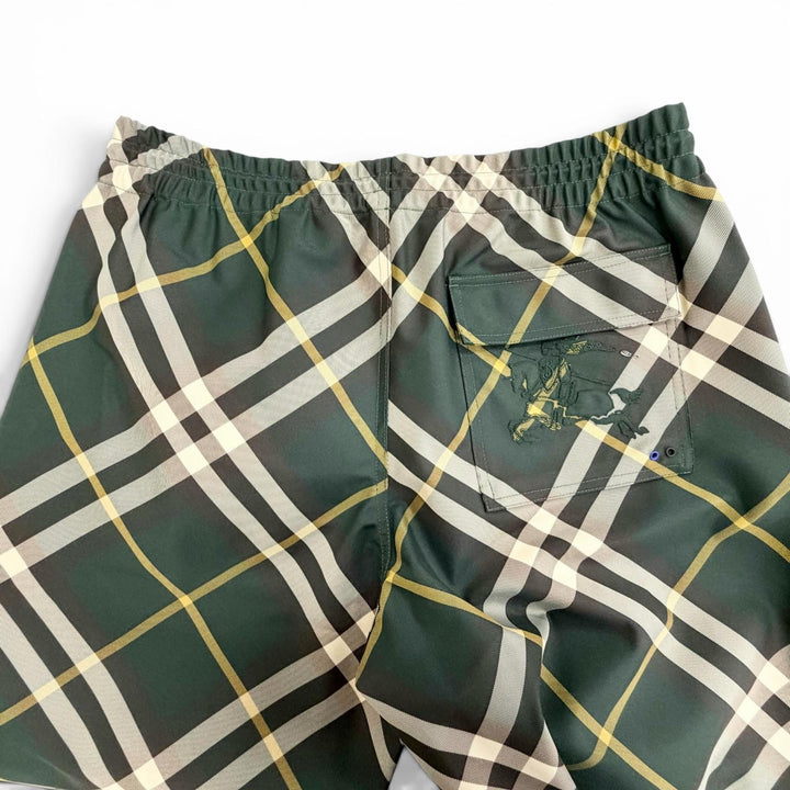 Pristine BURBERRY Pants Logo patch check pattern easy pants Green mens L 8085091