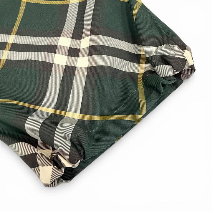 Pristine BURBERRY Pants Logo patch check pattern easy pants Green mens L 8085091