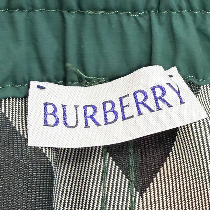 Pristine BURBERRY Pants Logo patch check pattern easy pants Green mens L 8085091
