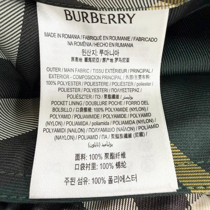 Pristine BURBERRY Pants Logo patch check pattern easy pants Green mens L 8085091