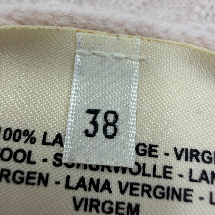 Excellent HERMES cardigan Logo buttoned H jacquard long-sleeved knit pink 38