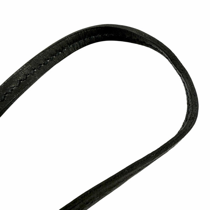 Great HERMES Necklace Margiela-era Clochette black leather Women