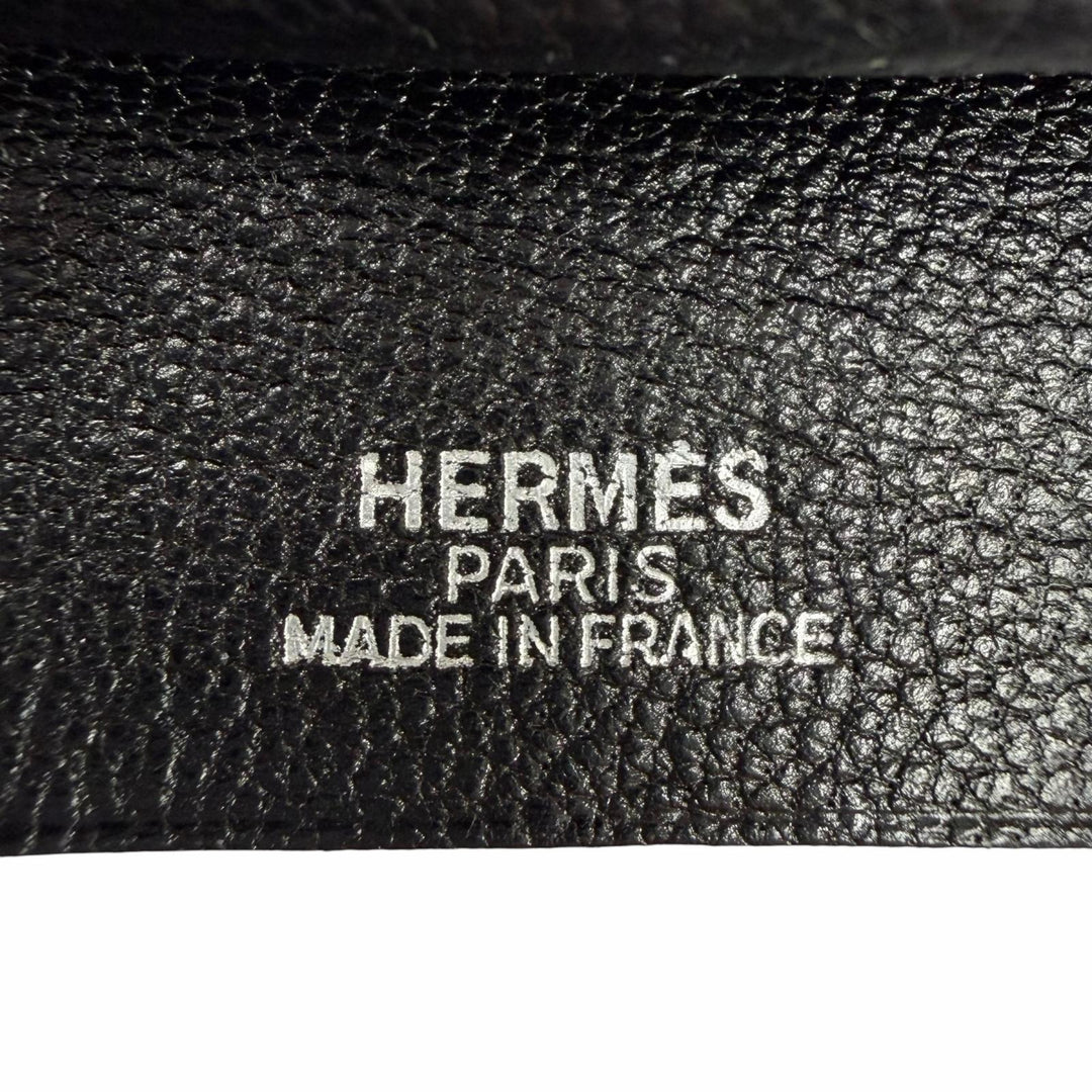 Great HERMES Necklace Margiela-era Clochette black leather Women