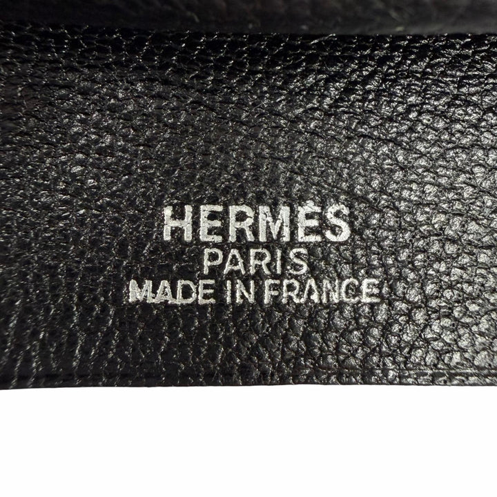 Great HERMES Necklace Margiela-era Clochette black leather Women