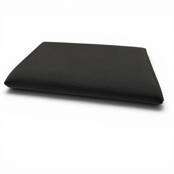 Pristine HERMES Card Case Calvi Pass case black Epsom Leather Women