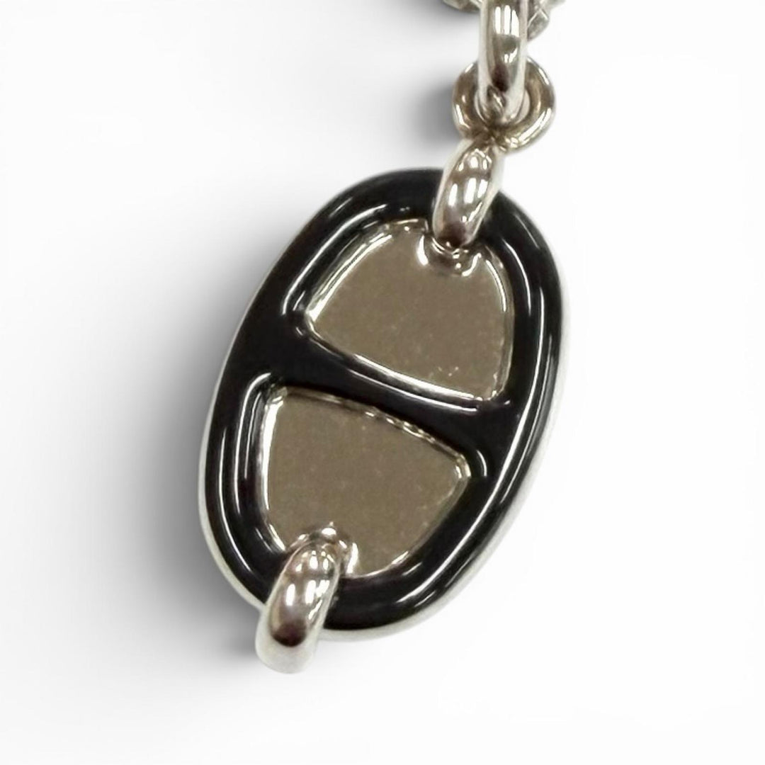Pristine HERMES Necklace Pendant Mini Maillon PM Silver ー Women