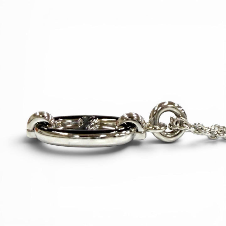 Pristine HERMES Necklace Pendant Mini Maillon PM Silver ー Women