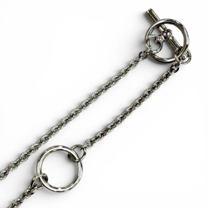 Pristine HERMES Necklace Pendant Mini Maillon PM Silver ー Women