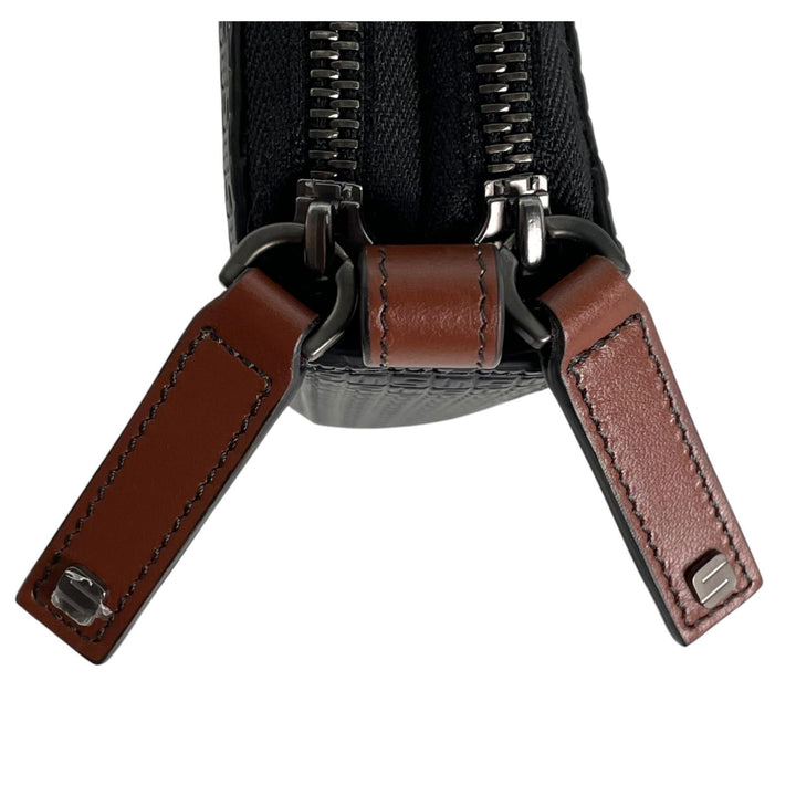 Excellent Serapian Clutch bag STEPAN 72 Double zipper organizer Calf leather