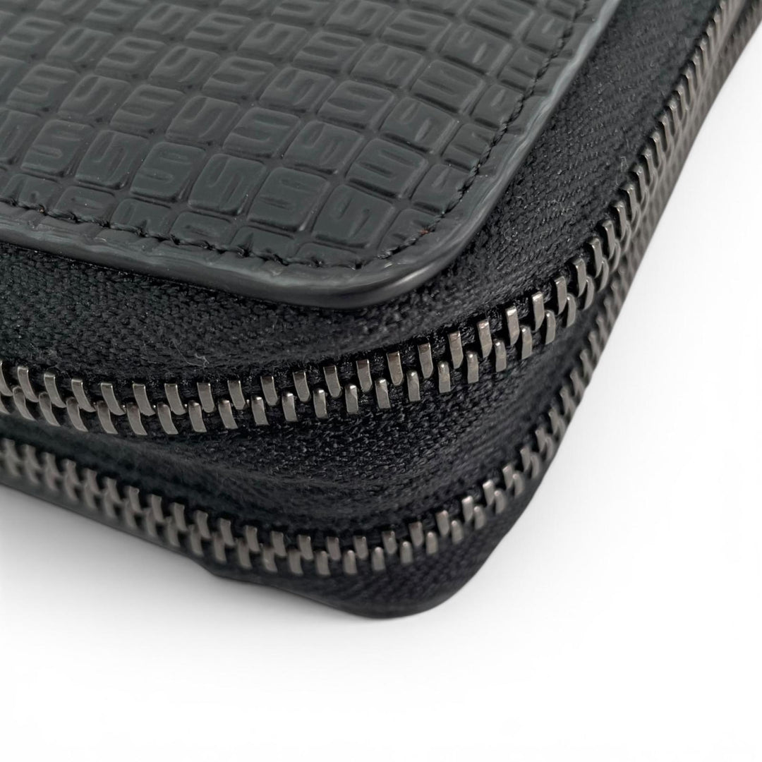 Excellent Serapian Clutch bag STEPAN 72 Double zipper organizer Calf leather