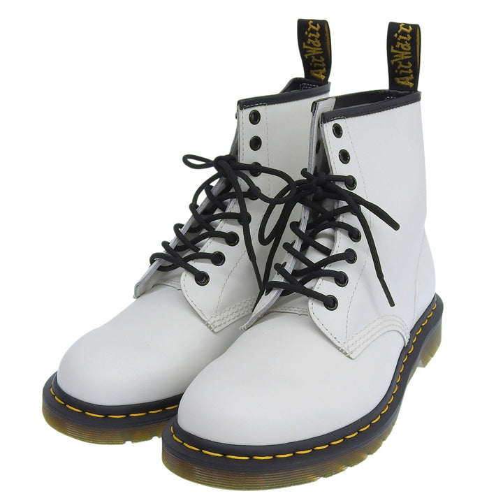 Excellent Dr.Martens boots 8-EYE BOOT 8-hole Lace up white Smooth Rubbed 1460