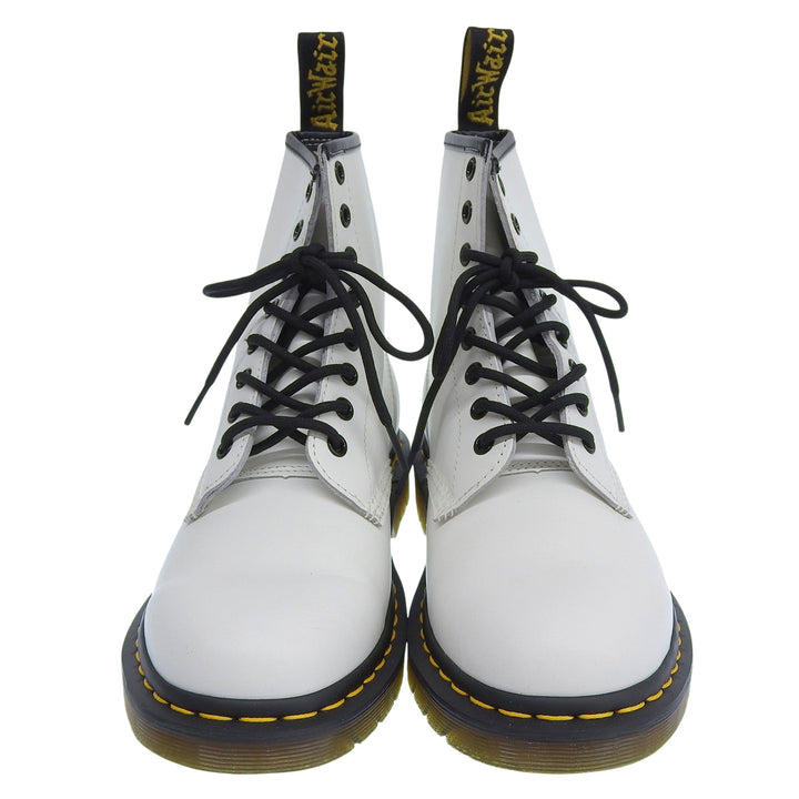 Excellent Dr.Martens boots 8-EYE BOOT 8-hole Lace up white Smooth Rubbed 1460