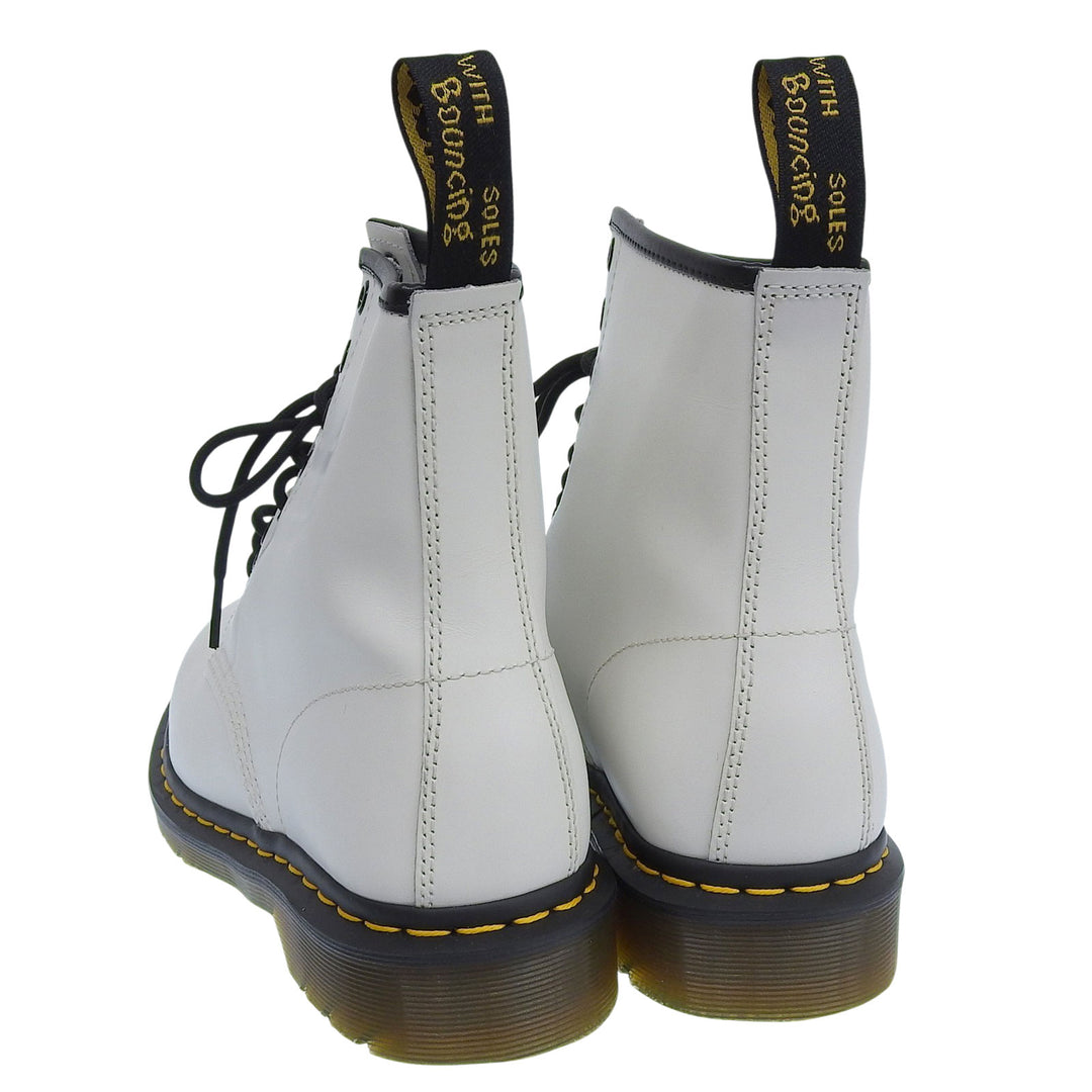 Excellent Dr.Martens boots 8-EYE BOOT 8-hole Lace up white Smooth Rubbed 1460
