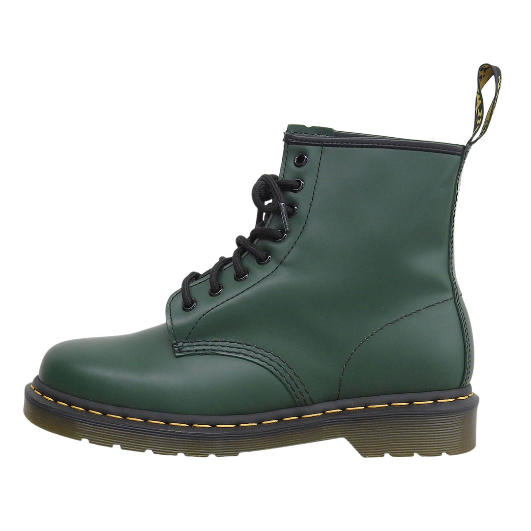 Pristine Dr.Martens short boots 1460 8-hole boots yellow stitch green mens