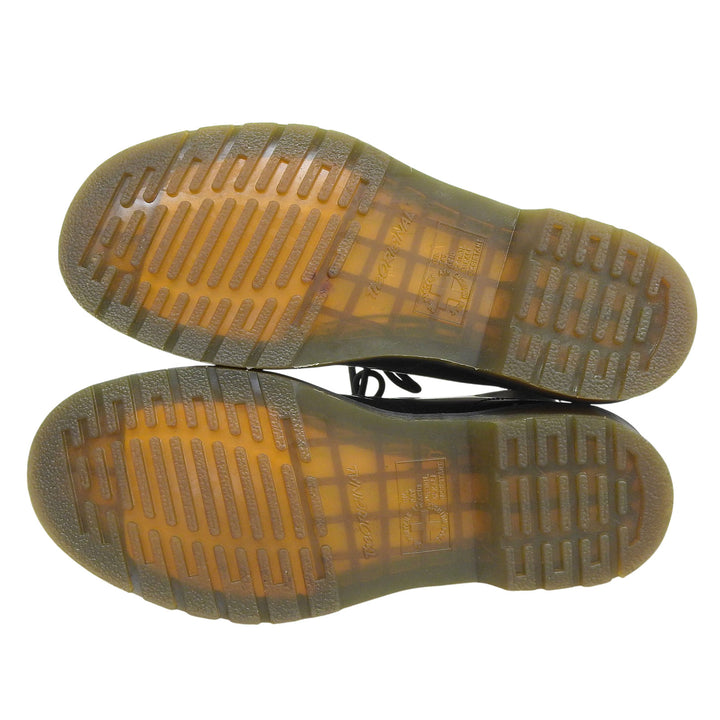 Pristine Dr.Martens short boots 1460 8-hole boots yellow stitch green mens