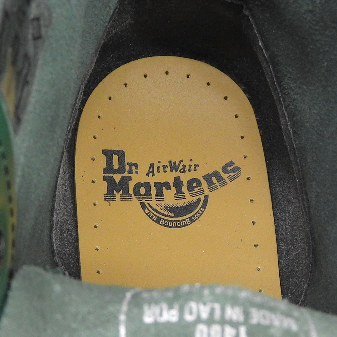Pristine Dr.Martens short boots 1460 8-hole boots yellow stitch green mens