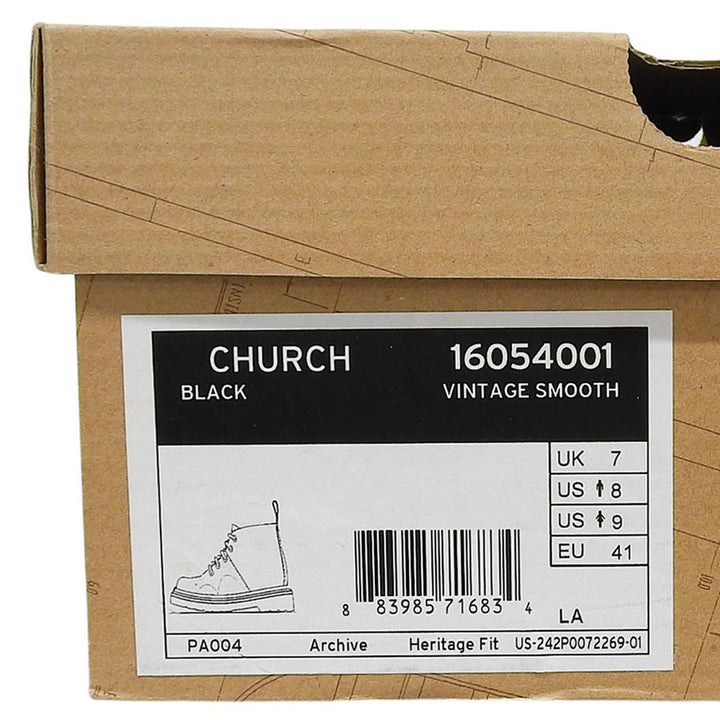 Pristine Dr.Martens short boots CHURCH MONKY BOOT black Smooth Rubbed mens