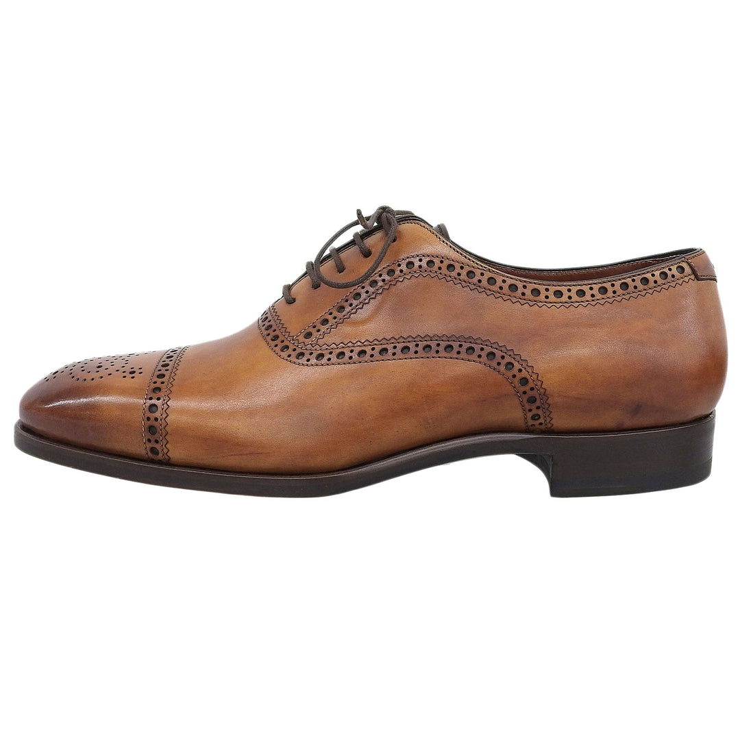 Pristine MAGNANNI Leather shoes LEEDS Brown leather mens 41 29902