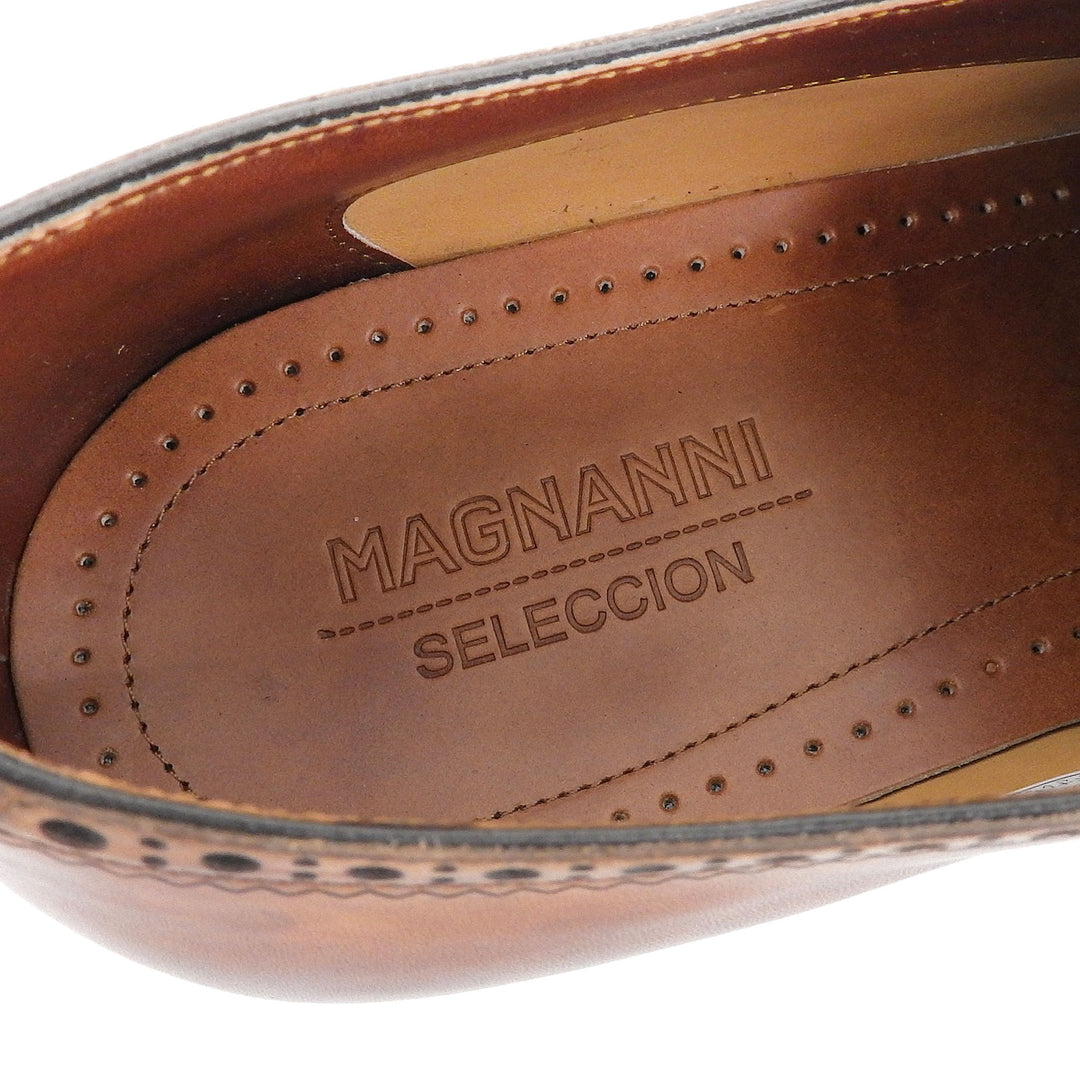 Pristine MAGNANNI Leather shoes LEEDS Brown leather mens 41 29902