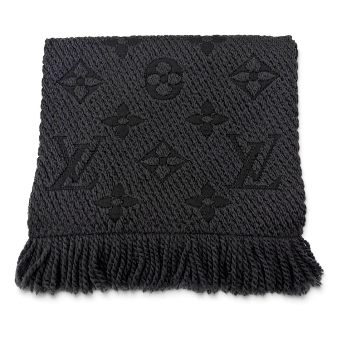 Great LOUIS VUITTON Scarf Escalp Logo Mania Monogrammed with fringe wool 402336