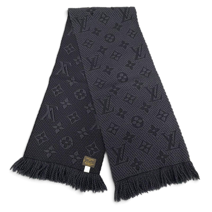 Great LOUIS VUITTON Scarf Escalp Logo Mania Monogrammed with fringe wool 402336
