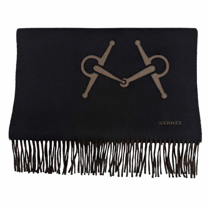 Excellent HERMES Scarf cashmere mens