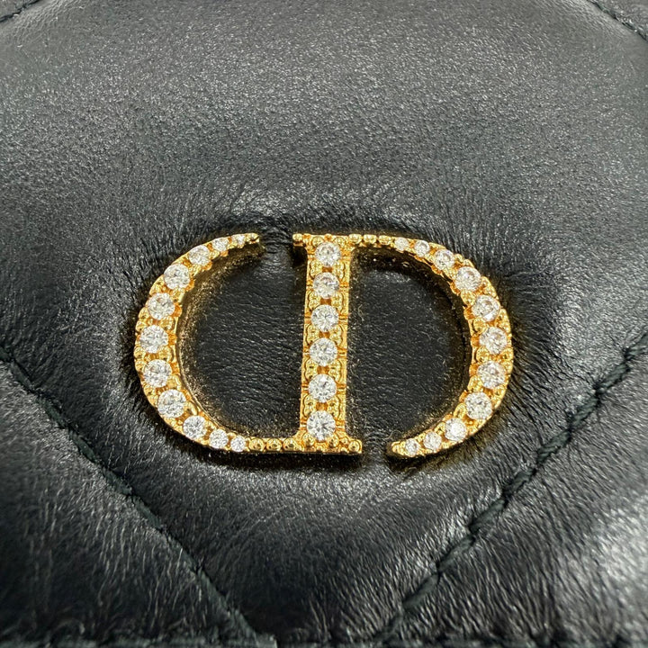 Great DIOR Dior Caro Hibiscus Crystal Wallet Rhinestone Japan Limited Edition