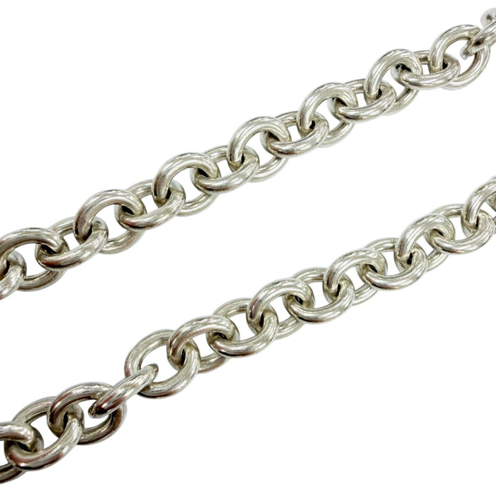 Great TIFFANY&Co. Necklace Donut Oval Link Silver 925 Women