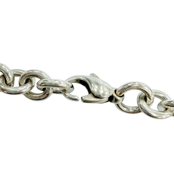 Great TIFFANY&Co. Necklace Donut Oval Link Silver 925 Women