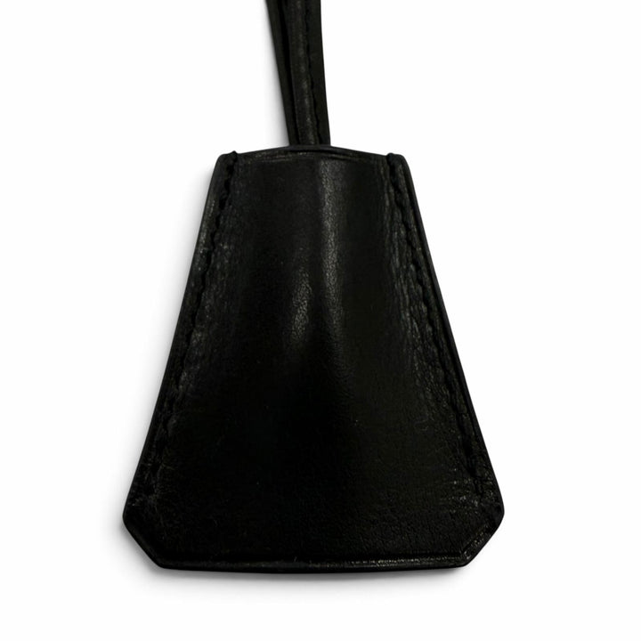 Excellent HERMES Necklace Clochette leather for Kelly watch black leather Women
