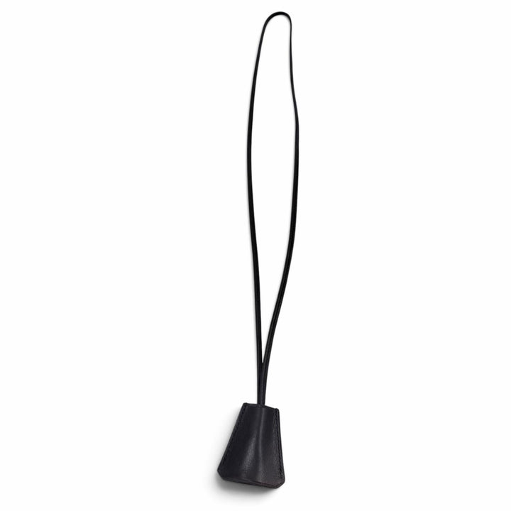 Excellent HERMES Necklace Clochette leather for Kelly watch black leather Women