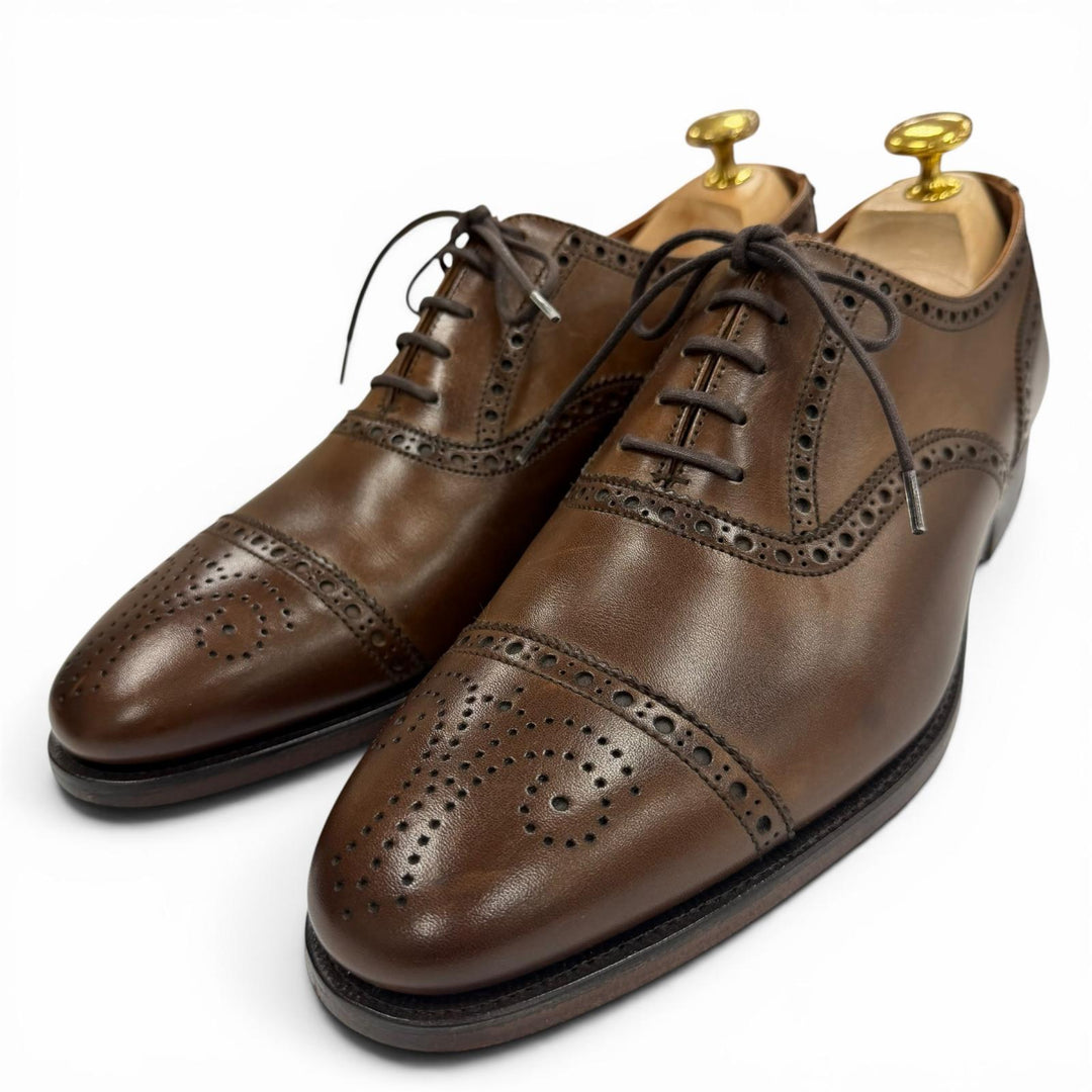 Excellent CROCKETT&JONES Leather shoes COVENTRY Brown leather mens 7