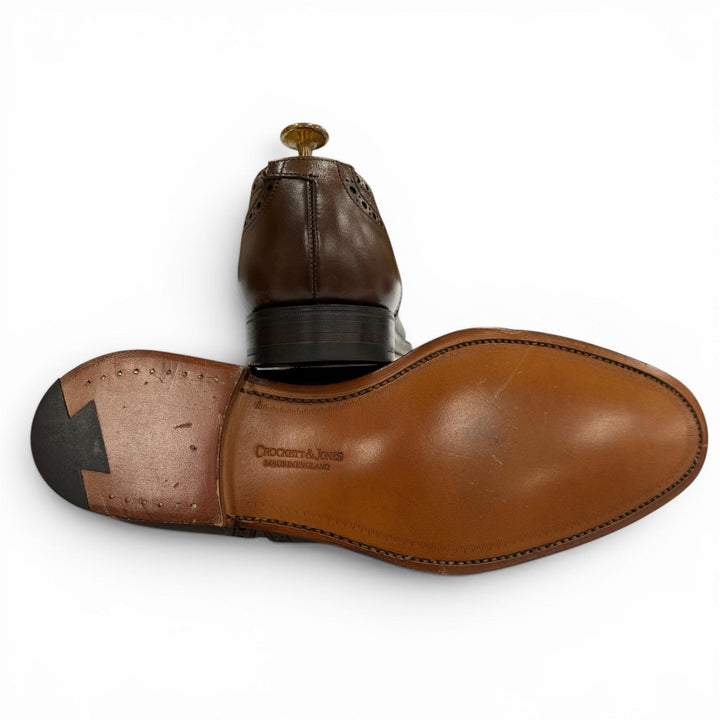 Excellent CROCKETT&JONES Leather shoes COVENTRY Brown leather mens 7