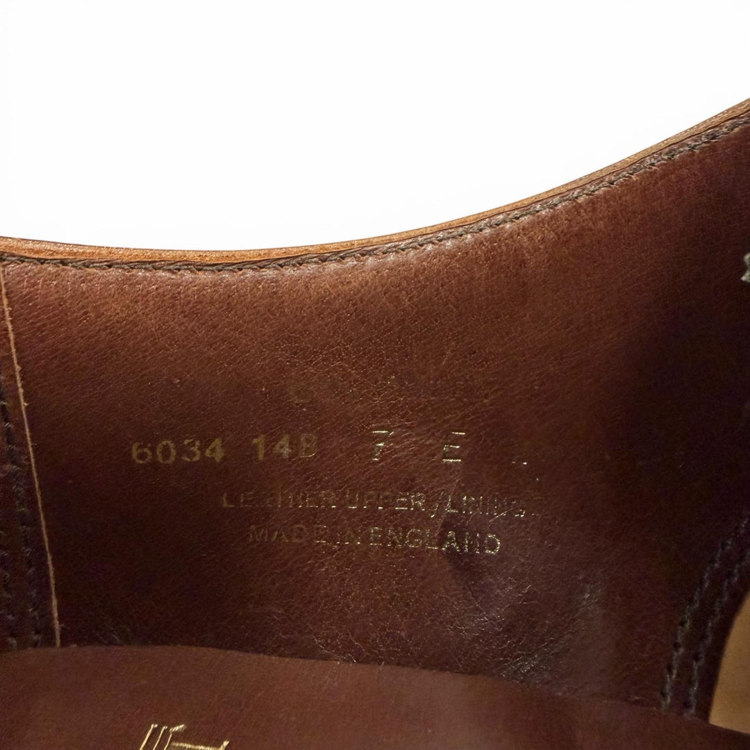 Excellent CROCKETT&JONES Leather shoes COVENTRY Brown leather mens 7