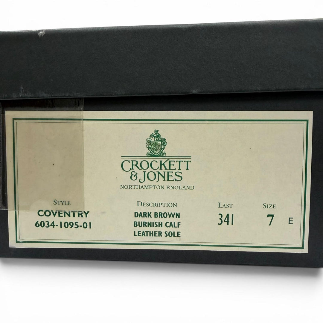 Excellent CROCKETT&JONES Leather shoes COVENTRY Brown leather mens 7