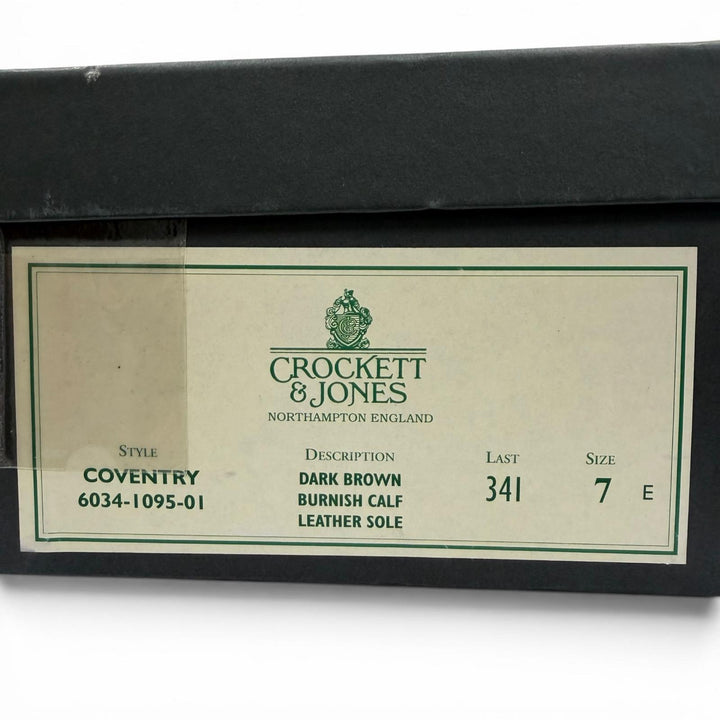 Excellent CROCKETT&JONES Leather shoes COVENTRY Brown leather mens 7