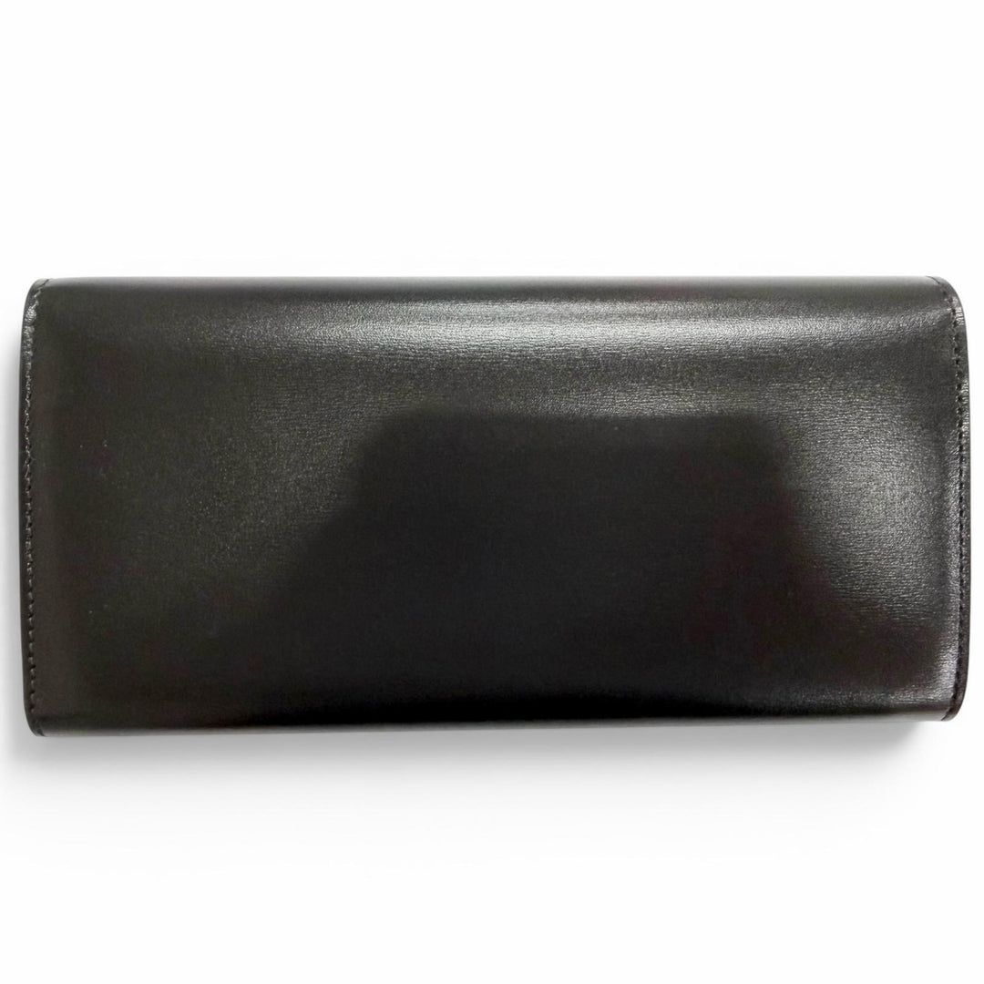 Excellent CELINE Triomphe Flap Large Wallet Bifold Wallet black 10E313DPV