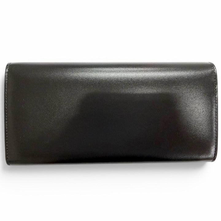 Excellent CELINE Triomphe Flap Large Wallet Bifold Wallet black 10E313DPV