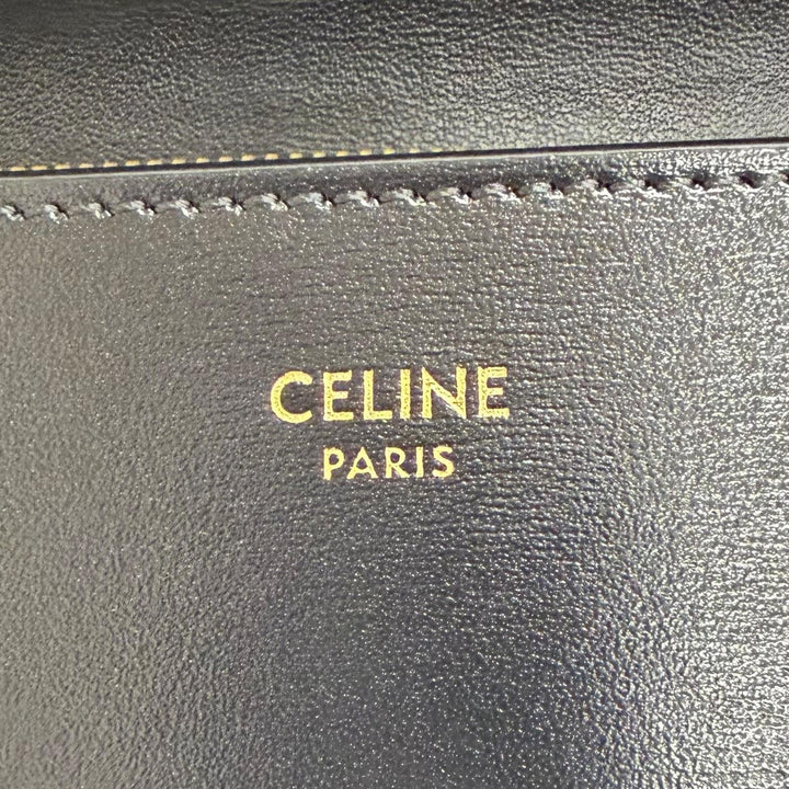 Excellent CELINE Triomphe Flap Large Wallet Bifold Wallet black 10E313DPV