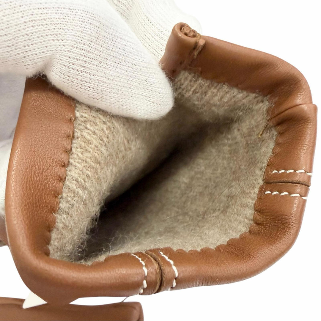 Pristine HERMES gloves 100% Cashmere Lining, H-Stitch, Lamb Leather Gloves 7.5