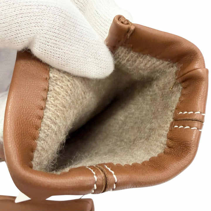 Pristine HERMES gloves 100% Cashmere Lining, H-Stitch, Lamb Leather Gloves 7.5