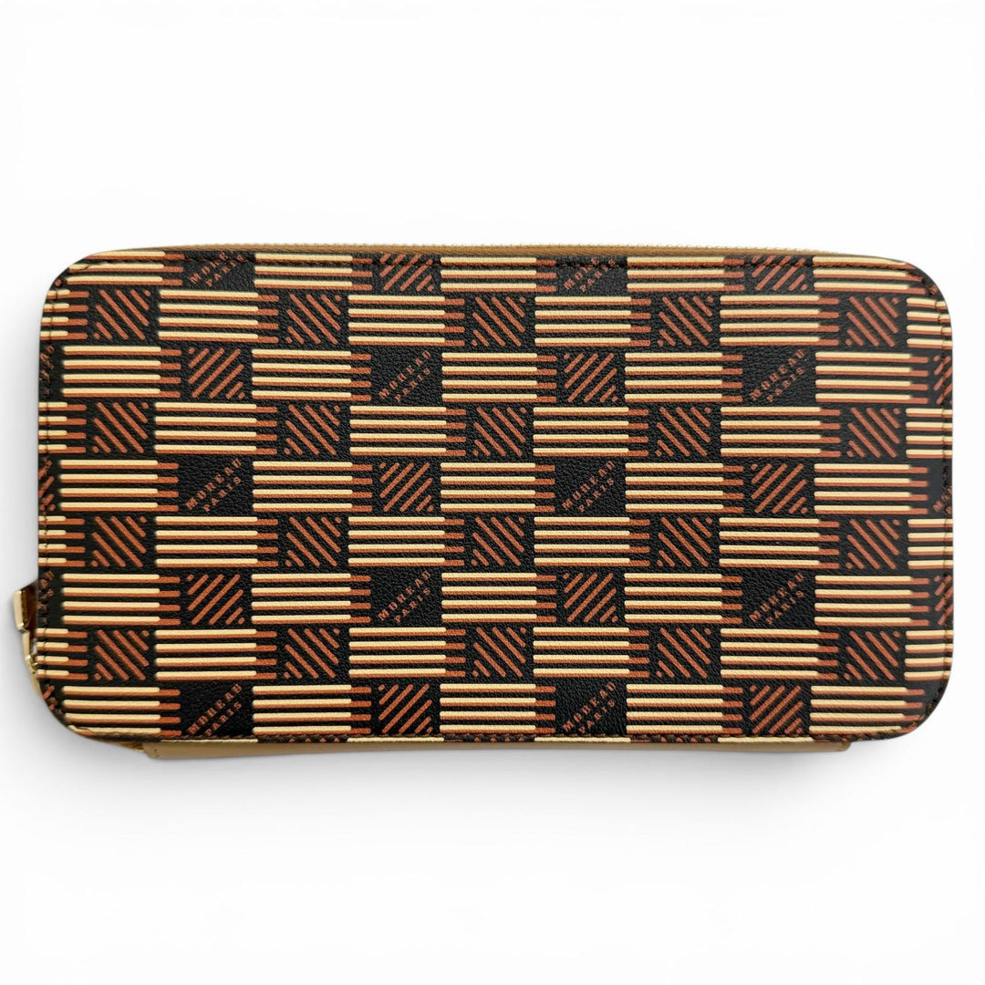 Pristine MOREAU PARIS Purse Continental Zip Wallet Zip Around PZ1216IOVOSTECEI