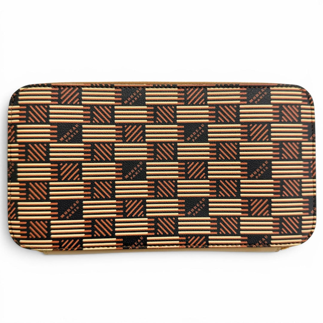 Pristine MOREAU PARIS Purse Continental Zip Wallet Zip Around PZ1216IOVOSTECEI