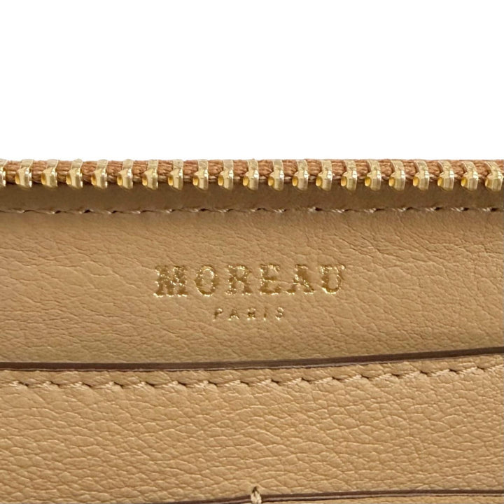Pristine MOREAU PARIS Purse Continental Zip Wallet Zip Around PZ1216IOVOSTECEI