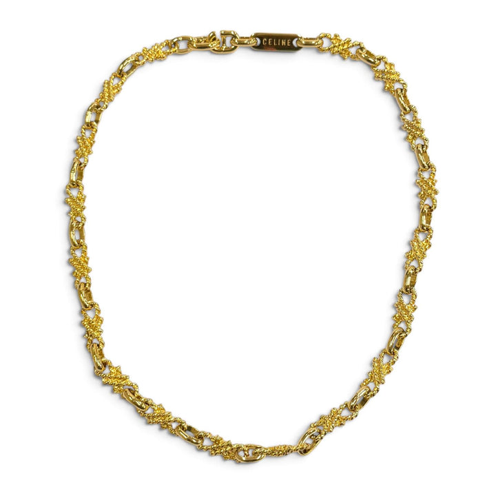 Great CELINE Necklace Rope motif Chain gold Women