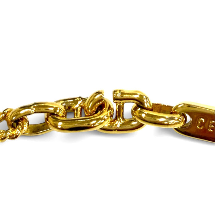 Great CELINE Necklace Rope motif Chain gold Women