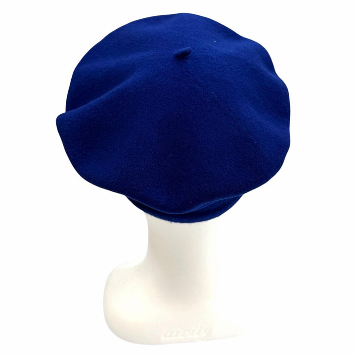 Pristine GUCCI beret GG Marmont Metal Plain blue wool Women M 714343