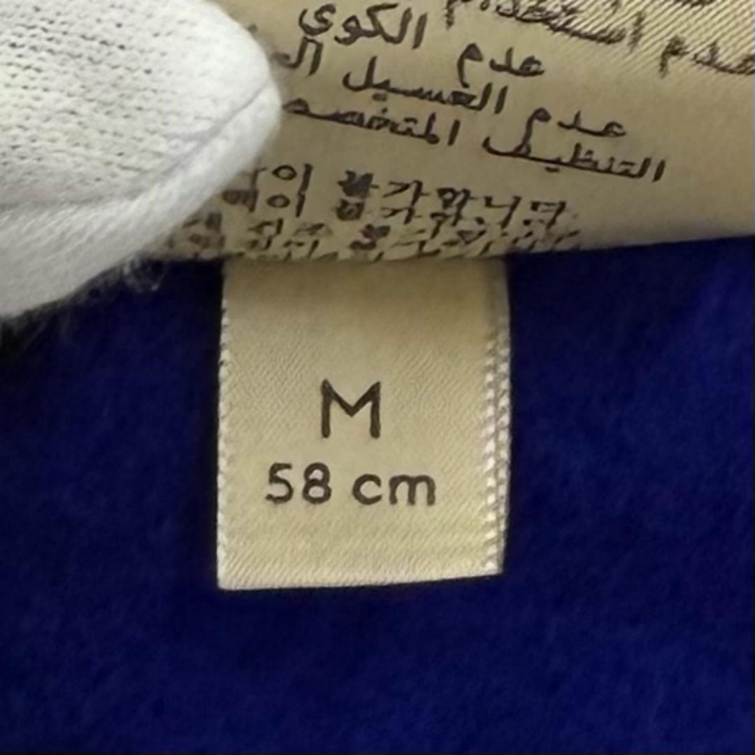 Pristine GUCCI beret GG Marmont Metal Plain blue wool Women M 714343